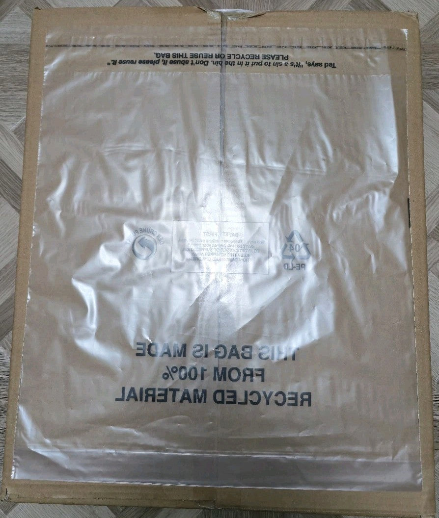 100% Recyclable Resealable Poly Bags 400x410mm + 50mm | Clear Mailing Packaging