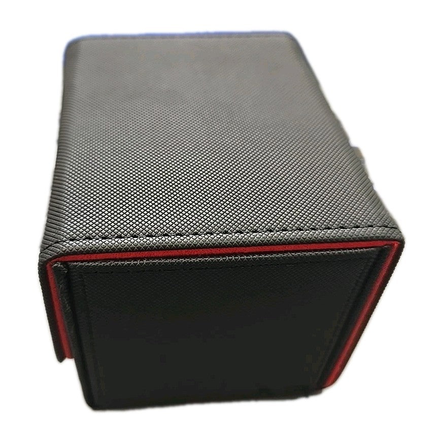 Premium Deck Boxes Card Holder - Strong Magnetic Clips - Single Black 
