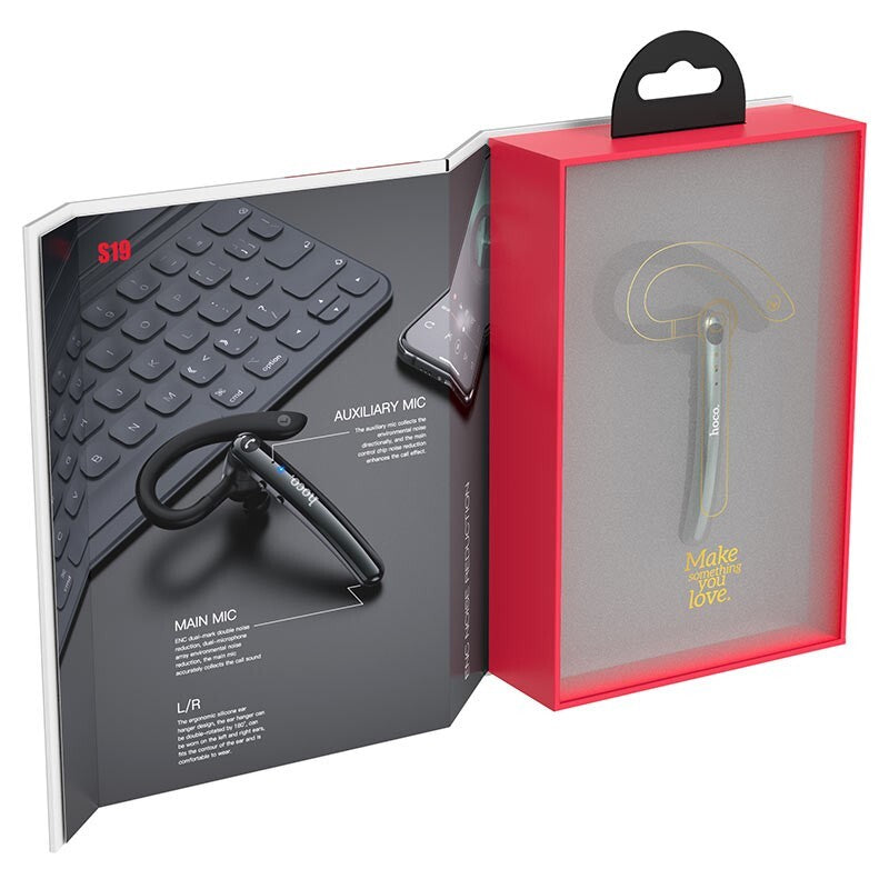 Business Wireless Bluetooth headset Hoco “S19 Heartful” ENC noise cancelling,