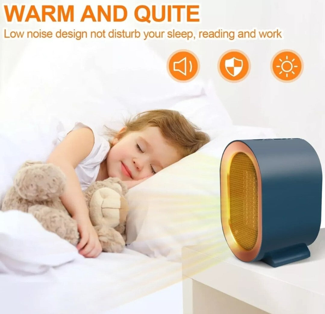 1200W Mini Electric Ceramic Space Heater Portable Heater Warm Fan Home Office Uk