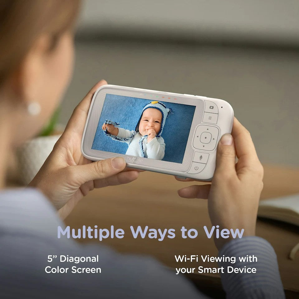 Hubble Nursery View Pro 5" Inch Video Baby Monitor with Remote Pan, Tilt & Zoom
