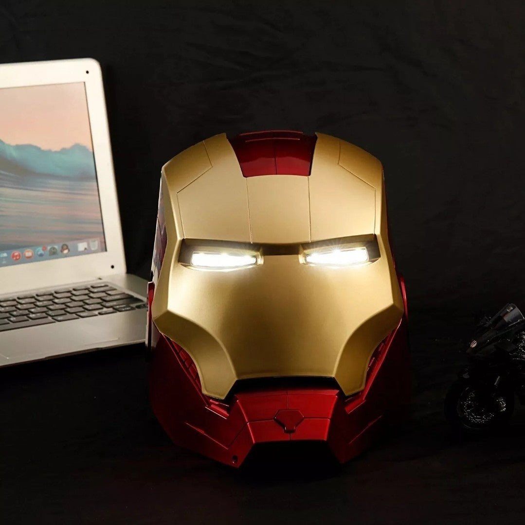 Iron Man 1:1 Cosplay Helmet Marvel Avengers Wearable Led Light Ironman Mask New