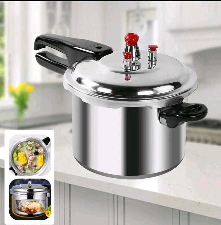 3 Litre Home Dual Handle aluminum Pressure Cooker Kitchen Catering Cookware UK