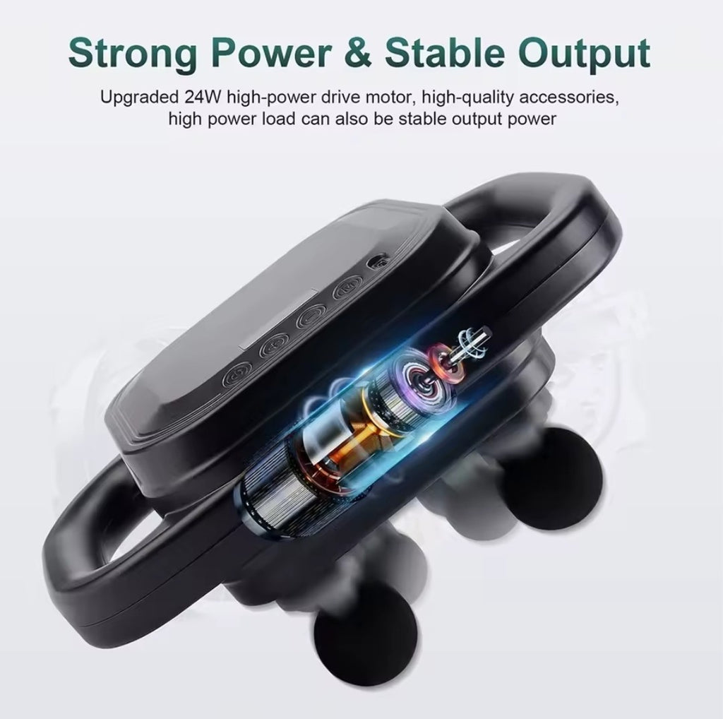 8 Head Massage Gun Deep Tissue Muscle Therapy Percussion Message Relax Back Neck