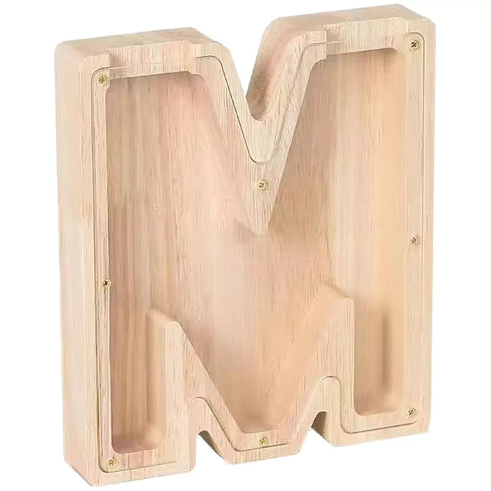 Wooden Letter Money Box A-Z - Standing Letters & Symbols Coin Saving Boxes