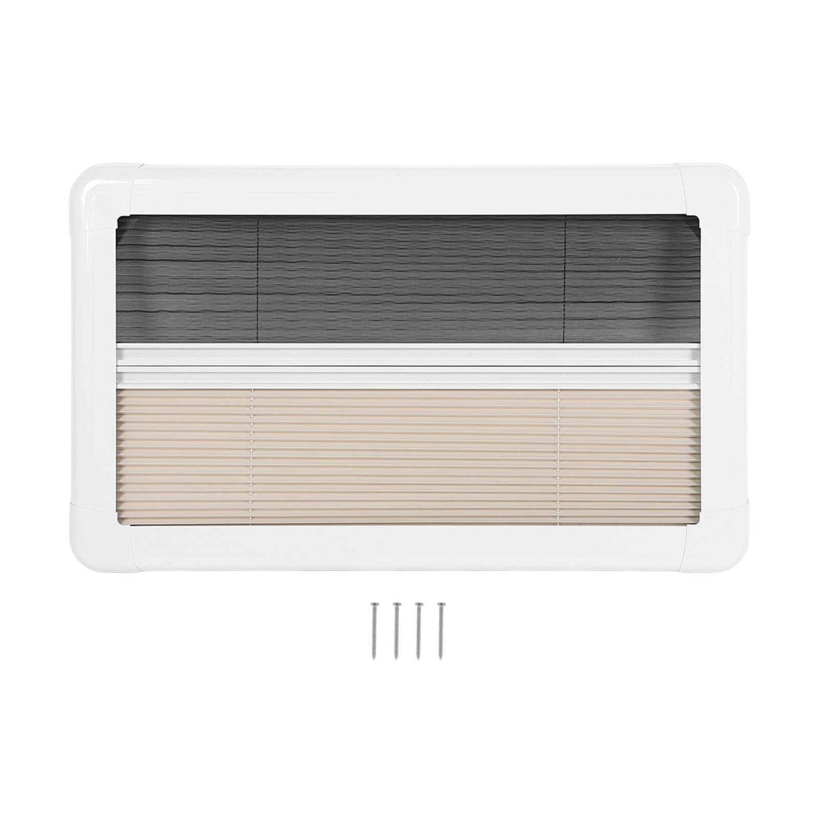 RV Pleated Interior Window Blind 106x56cm Privacy Curtain with Insect Screen