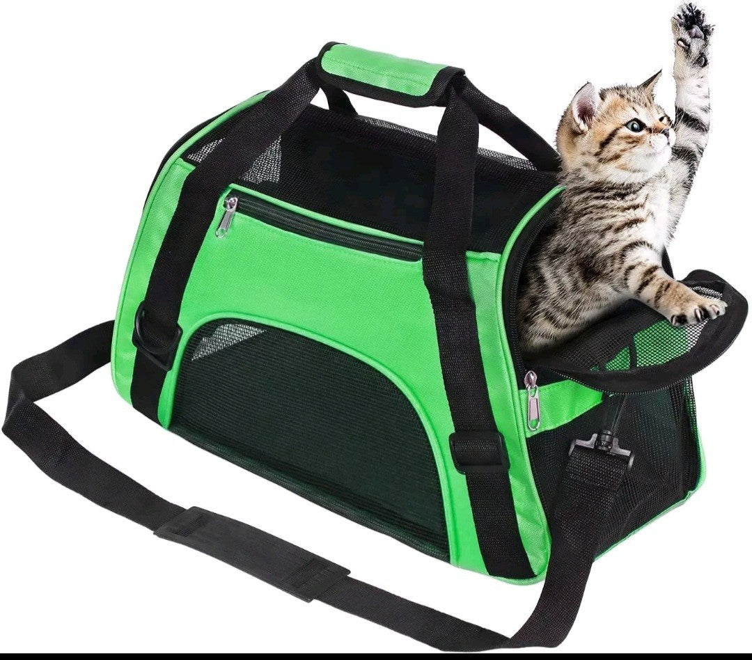 PET CARRIER BAG,PORTABLE SOFT FABRIC FOLDING, DOG/ PUPPY/CAT PET TRAVEL NEW