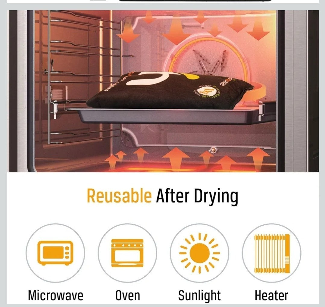 Hoomee Dehumidifier Bags Reusable 2x 1000g Bags Includes Anti Slip Pad