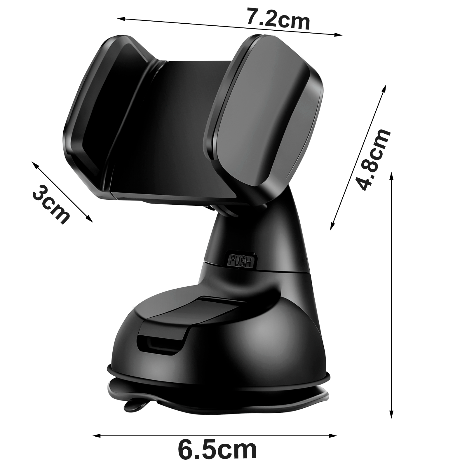 Car Phone Holder, In Car Suction Dash Windscreen Universal Mount 360