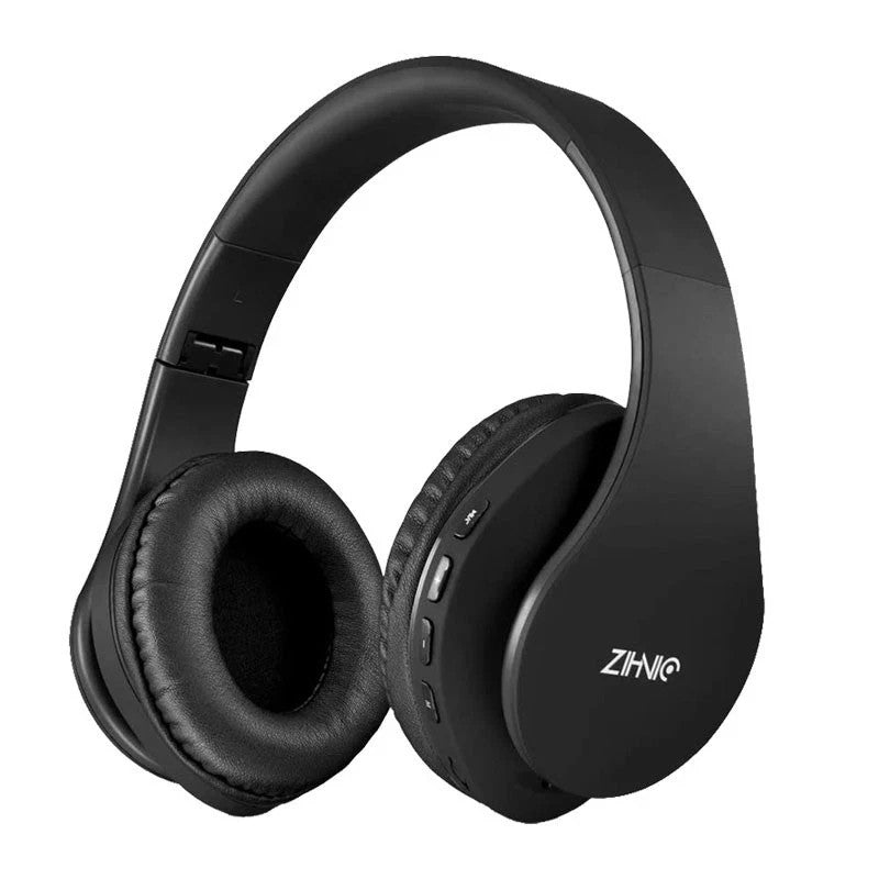 ZIHNIC Bluetooth Headphones Over-Ear, Foldable Wireless and Wired Stereo Headset