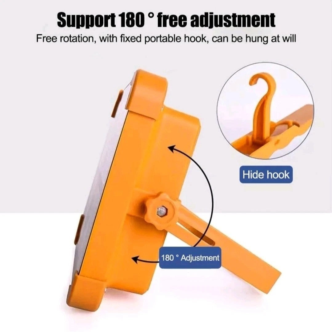 2000W Rechargeable LED Work Light Solar Cordless Portable Floodlight USB 4 Modes