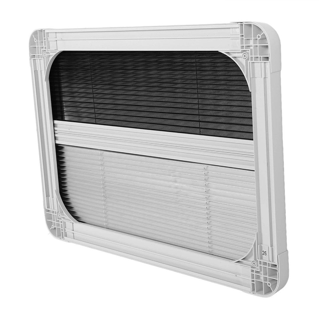RV Pleated Interior Window Blind 106x56cm Privacy Curtain with Insect Screen