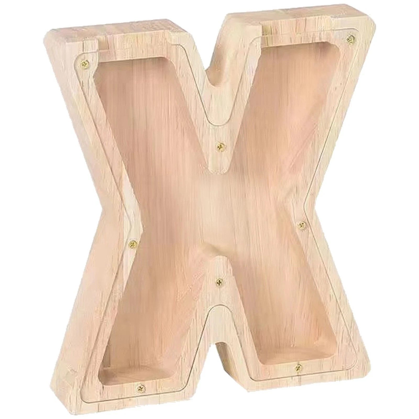 Wooden Letter Money Box A-Z - Standing Letters & Symbols Coin Saving Boxes