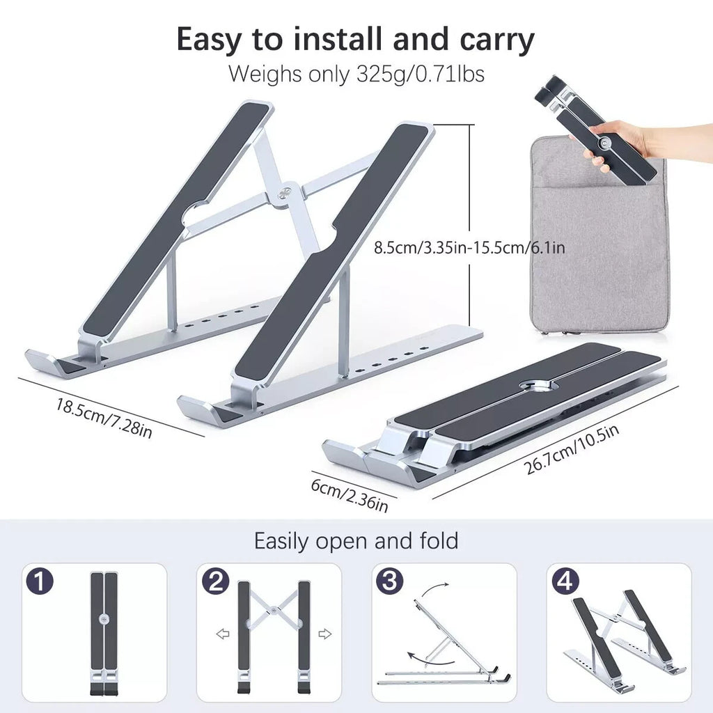 Portable Laptop Stand,Laptop Stand,Adjustable Aluminum Laptop Computer Stand Tab