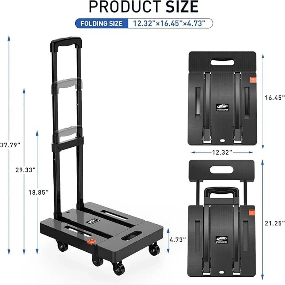 Brand New Heavy Duty Folding Hand Trolley 227 KG 6-Wheel Platform Cart Dolly