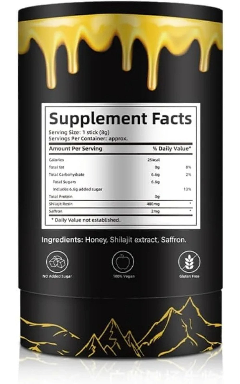 Biyode Himalayan Shilajit Organic Honey Sticks Manuka Honey FAST 100% VEGAN