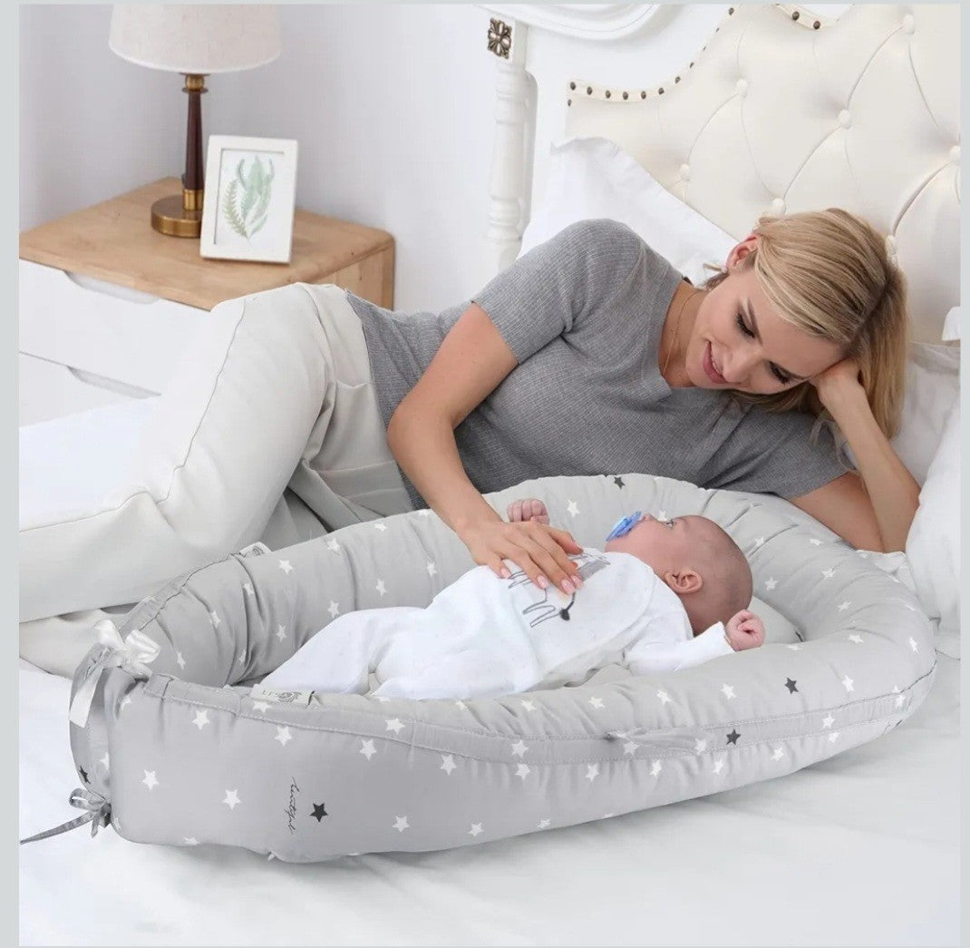 Baby Nest Pod for Newborn, Baby Lounger for 0-12 Months Boys Girls, 100% Cotton