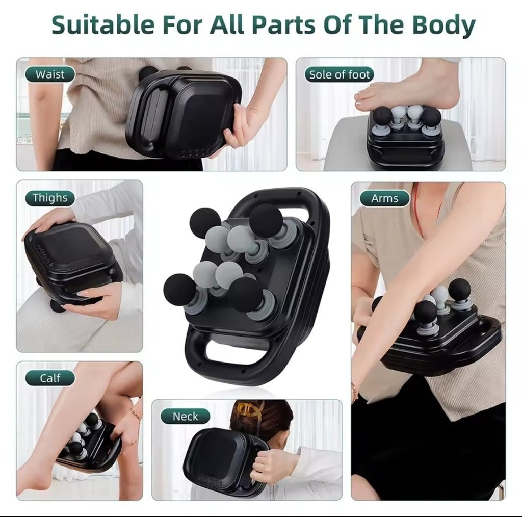 8 Head Massage Gun Deep Tissue Muscle Therapy Percussion Message Relax Back Neck