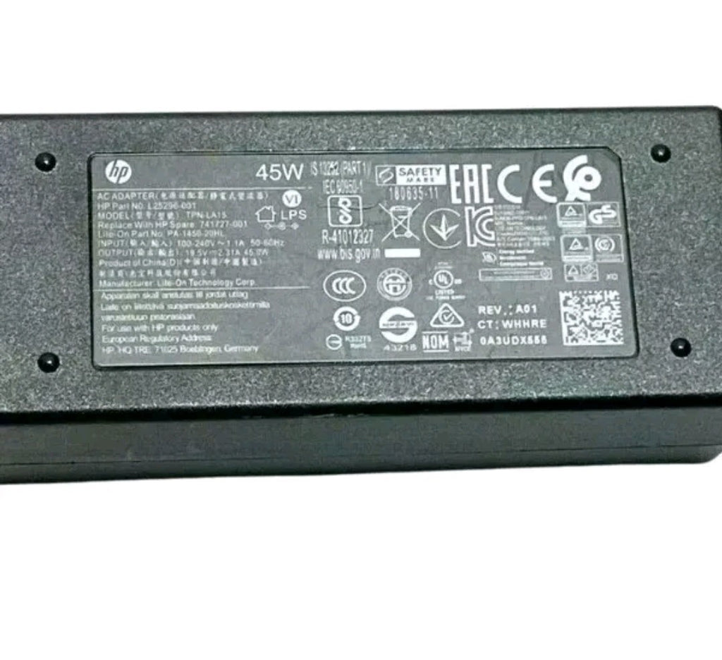 100% GENUINE HP LAPTOP CHARGER BLUE TIP 19.5V - 2.31A, 45W WITH POWER LEAD 