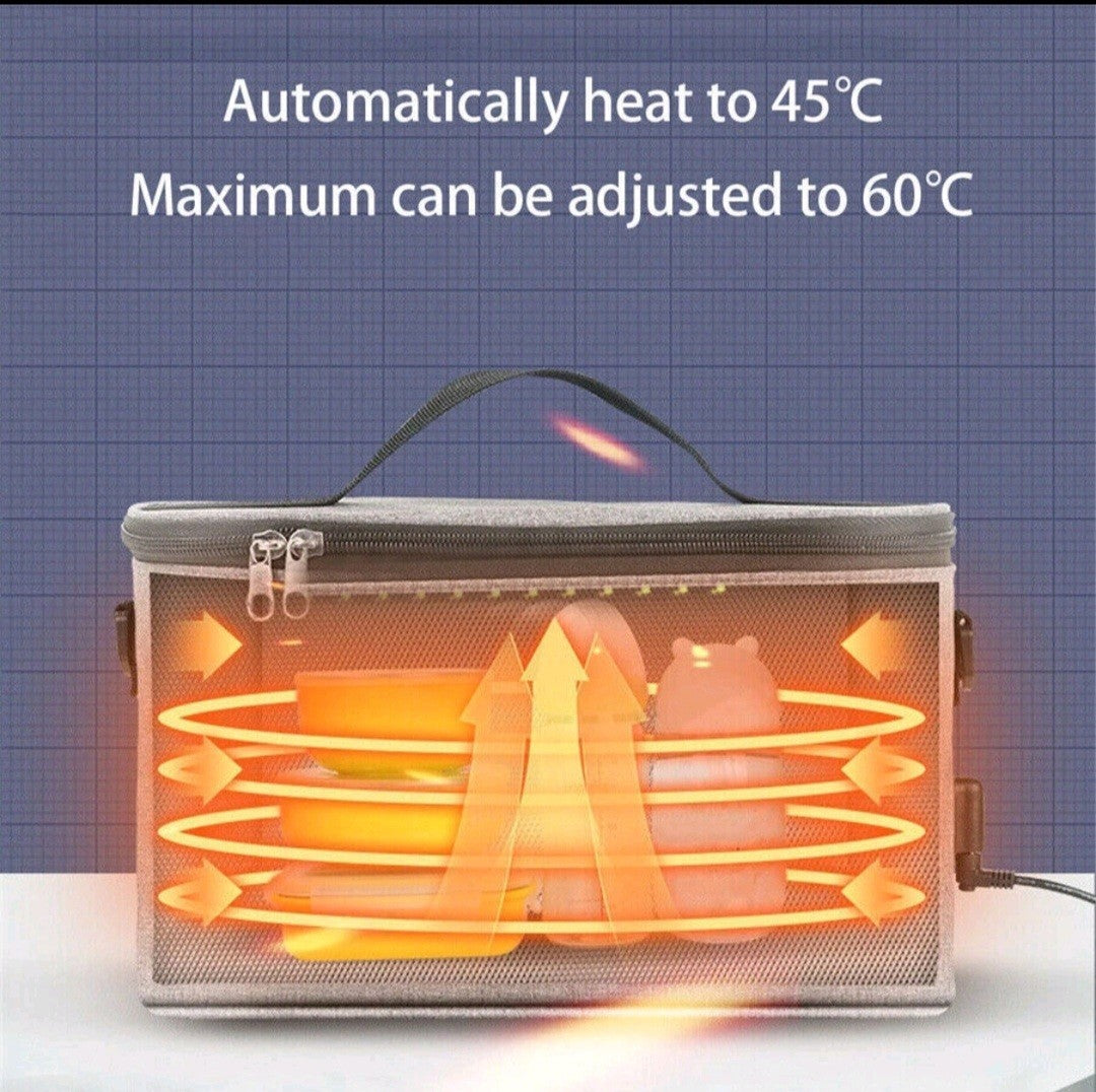 Portable 8L 12V Car Food Heating Bag Warmer Container LCD Digital Temp Display