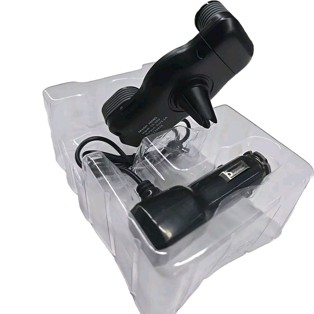 2In1 Wireless Bluetooth FM Transmitter Car Kit Air Vent Phone Holder USB Charger