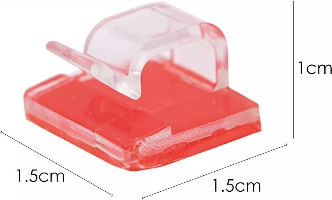 TRIXES 50PCS Cable Clips - Self Adhesive Clear Plastic Clips for Wires