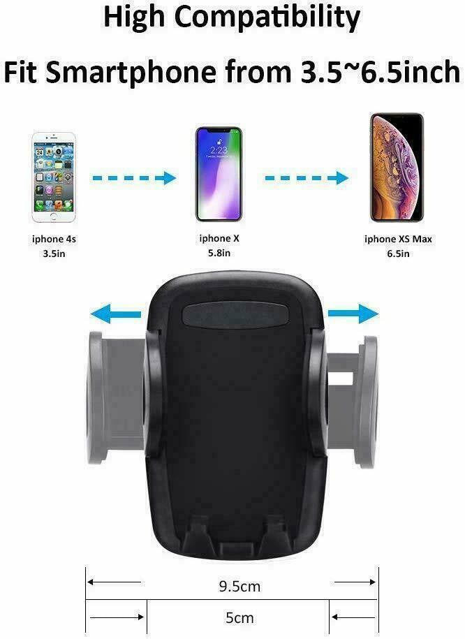 UNIVERSAL LONG ADJUSTABLE ARM CAR MOBILE PHONE HOLDER 30CM