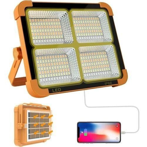 2000W Rechargeable LED Work Light Solar Cordless Portable Floodlight USB 4 Modes