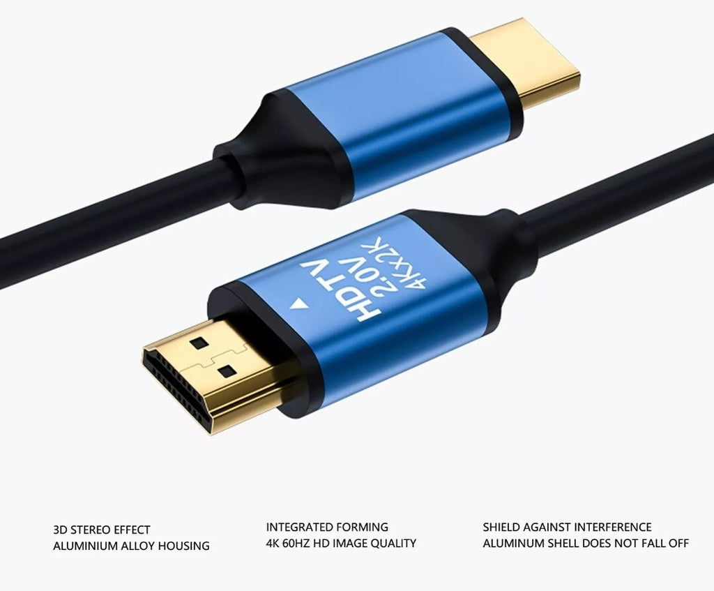 4K HDMI CABLE 2.0v HIGH SPEED GOLD PLATED STRONG LEAD HDTV PREMIUM QUALITY 