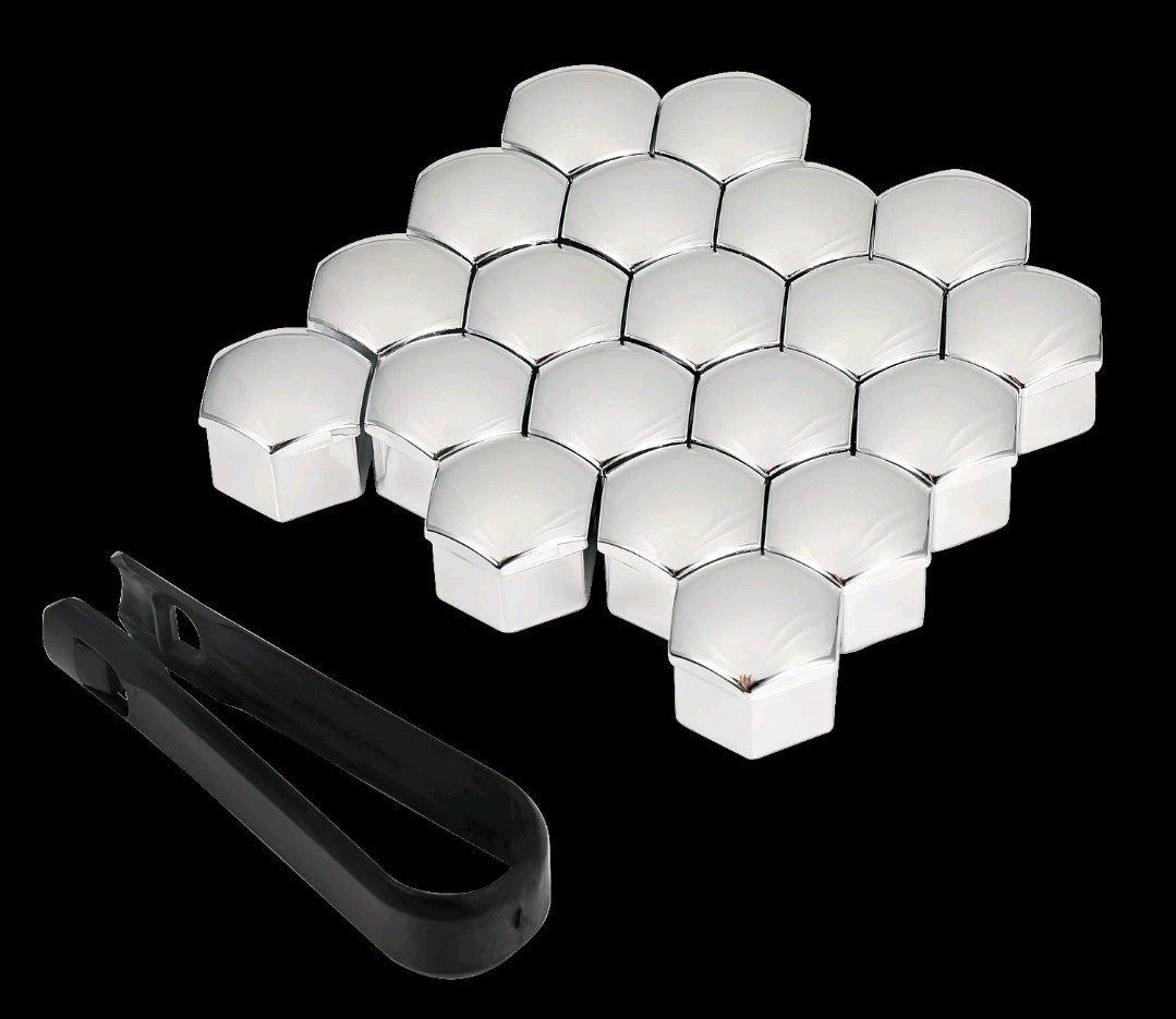 20pcs 21mm Hexagonal Nut Covers,Car Wheel Lug Nut Covers with Removal Tool Wheel
