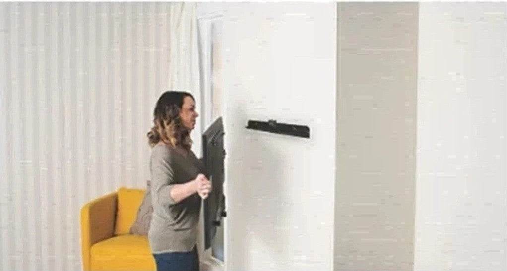 SANUS SimplySafe Fixed Slim TV Wall Mount for 47"-80" Sreens - Black Heavy Duty 