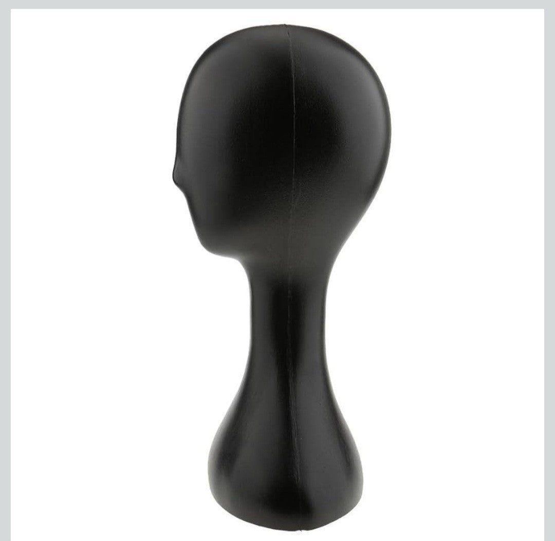 Abstract  Manikin Head for Hat Headset/Glasses /Hair Display Stand BLACK COLOUR