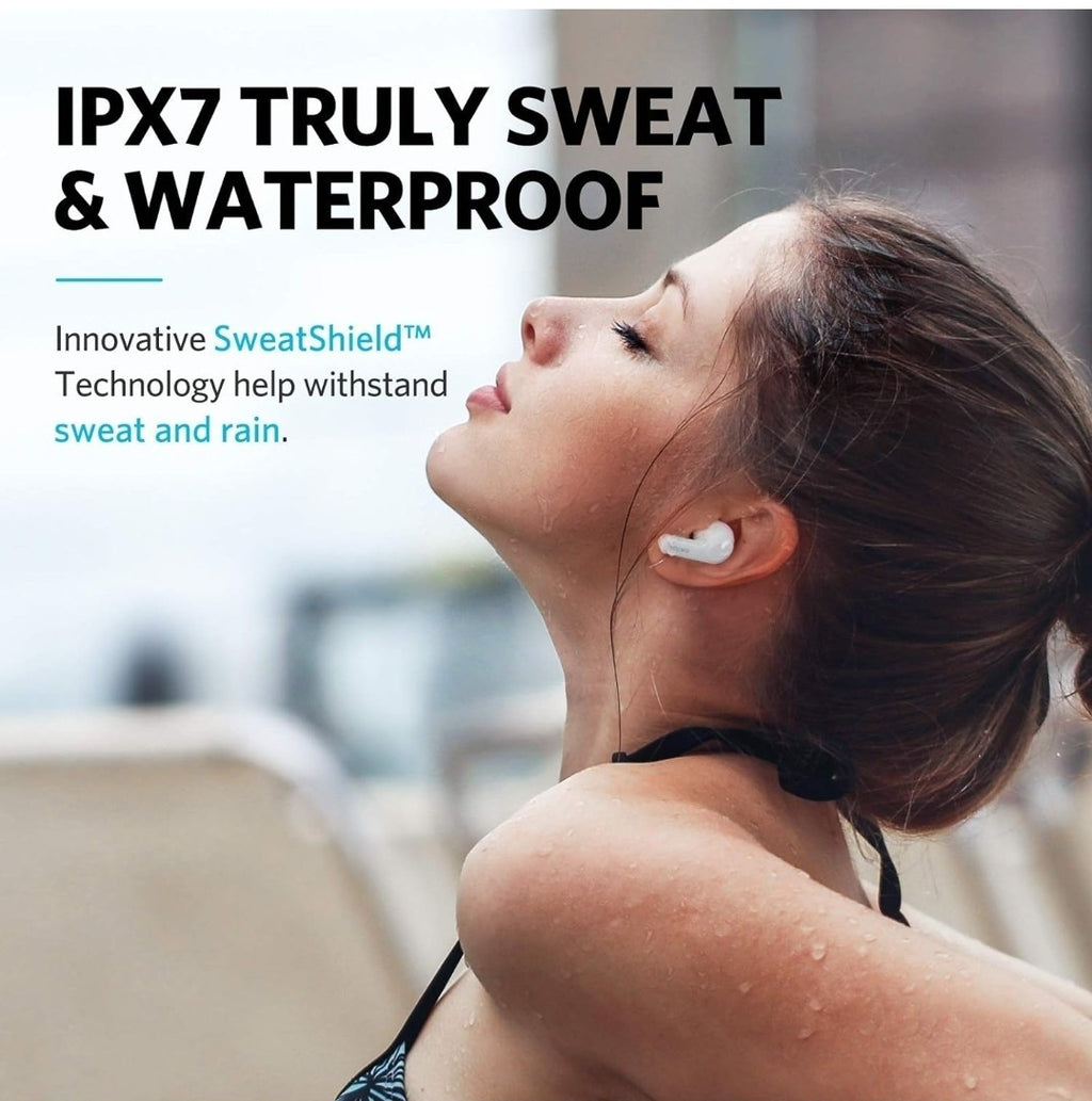EarFun Air Wireless Bluetooth Earbud Headphone Mic 35H Play Deep Bass Waterproof