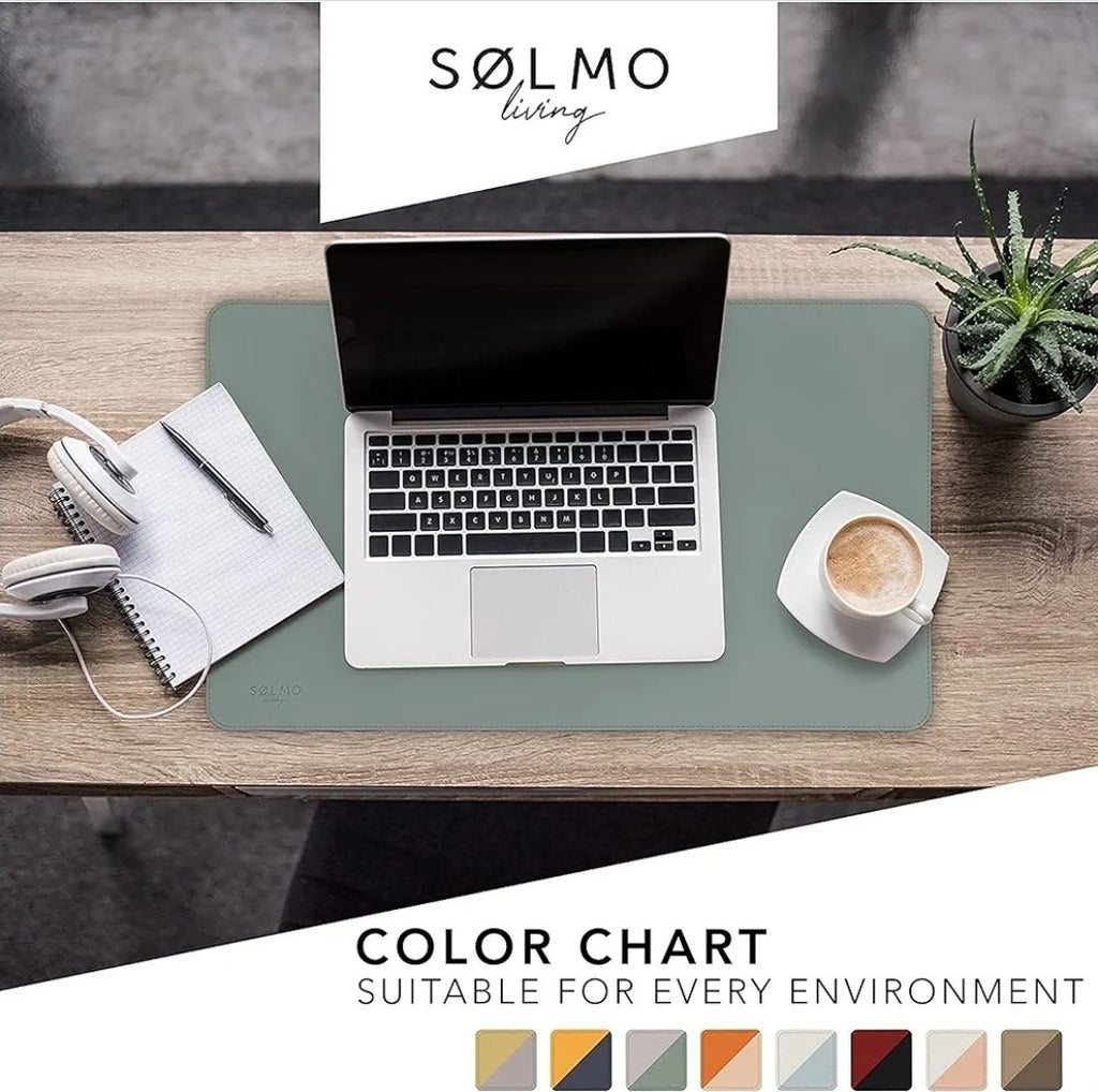 Solmo Waterproof PU Leather Desk & Mouse Mat Pad For Computer Laptop 85x40cm