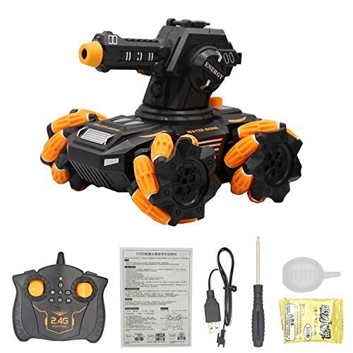 RC Stunt Tank Car 2.4G Remote Control 4WD Drift Vehicle with Water Bomb Shooter 