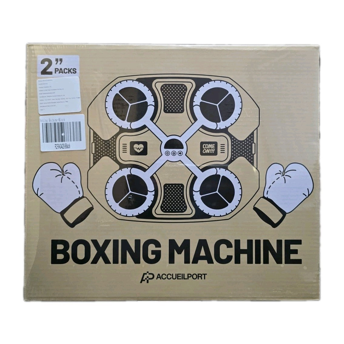 Boxing Machine with LED Lights & Gloves – 3 Speed Modes, Bluetooth Music,Kids 7+