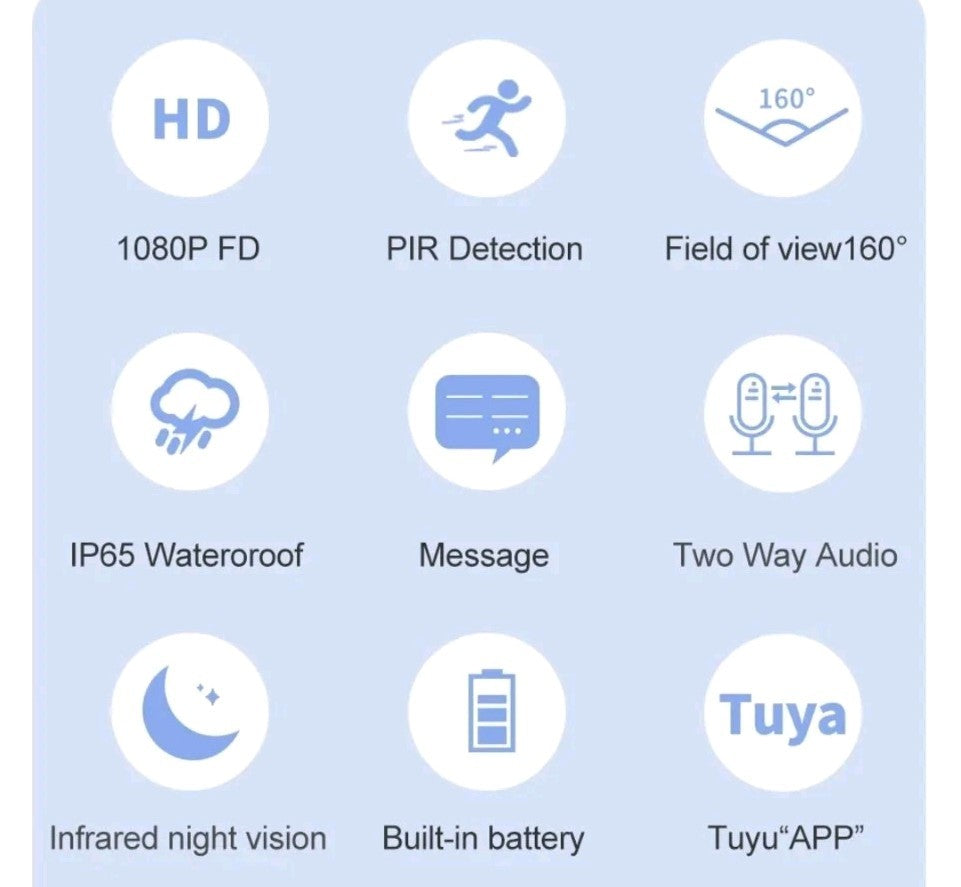 1080P WIFI Smart Video Doorbell Wireless Doorbell Video Intercom,Usb Indoor Chim