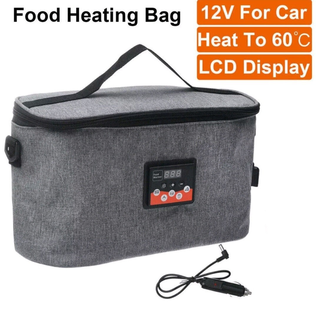 Portable 8L 12V Car Food Heating Bag Warmer Container LCD Digital Temp Display