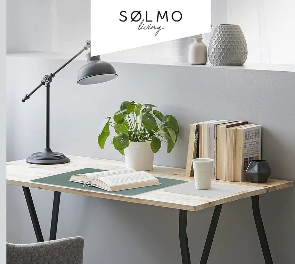 Solmo Waterproof PU Leather Desk & Mouse Mat Pad For Computer Laptop 85x40cm