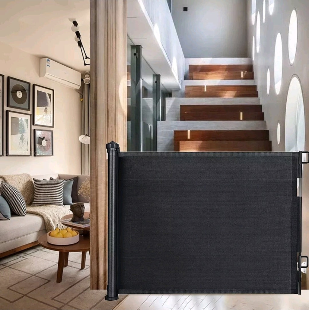 Retractable Pet Dog Gate Safety Guard Folding Baby Toddler Stair Isolation 180cm