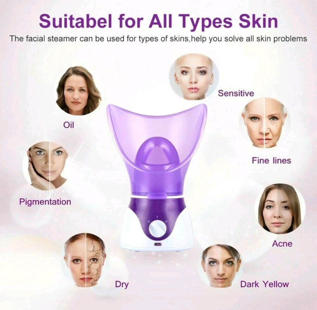 Facial Skin Care Steamer Pro Face Sprayer SPA Pores Steam Clean Sauna Mist UK