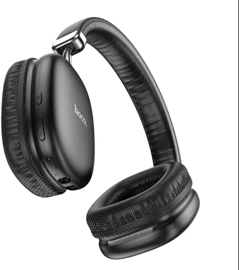 NEW HOCO W35 MAX Wireless Bluetooth Headphones Headset-90H Playtime-Black-Silver