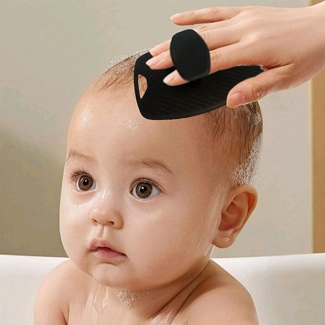2x Silicone Body Face Scrubber Shower Cleaning Brush Deep Portable Hang 