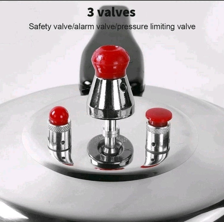 3 Litre Home Dual Handle aluminum Pressure Cooker Kitchen Catering Cookware UK