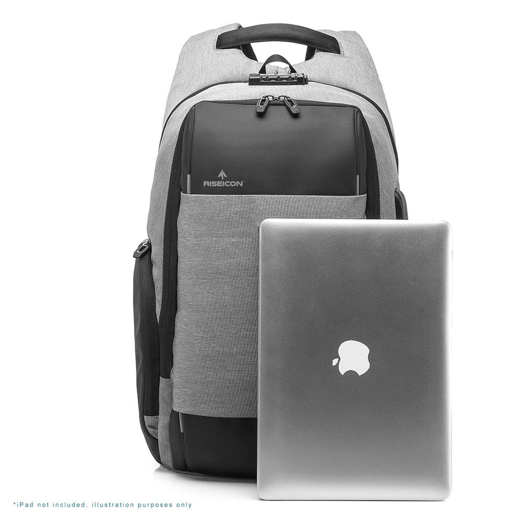 New Riseicon Liberty 1 Grey - Anti theft USB charging waterproof laptop backpack