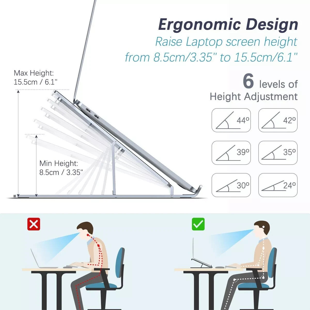 Portable Laptop Stand,Laptop Stand,Adjustable Aluminum Laptop Computer Stand Tab