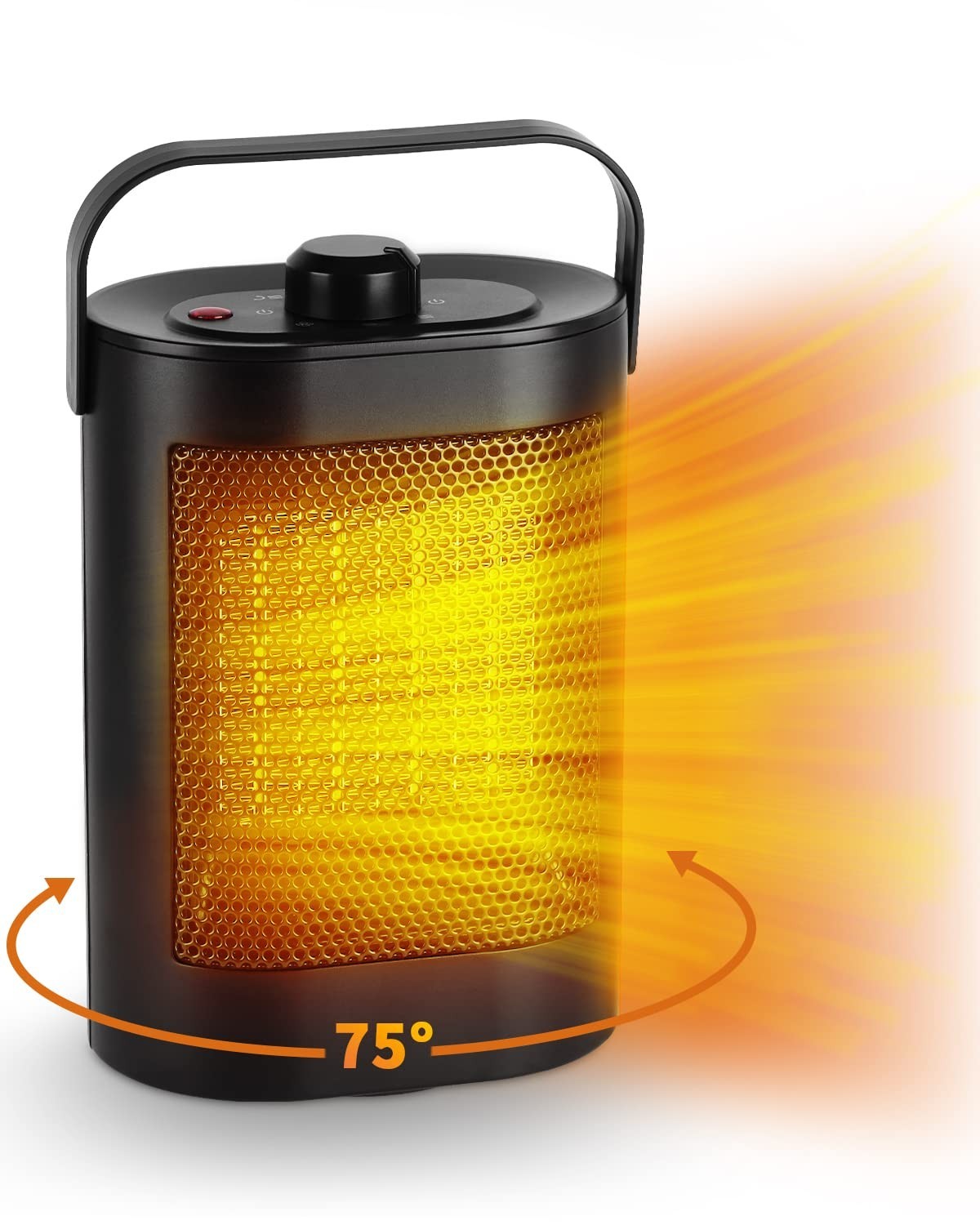 Electric Oscillating Portable Fan Heater with Overheating & Tip-Over Heater Home