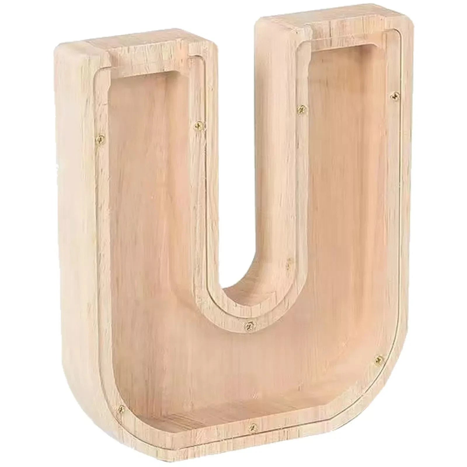 Wooden Letter Money Box A-Z - Standing Letters & Symbols Coin Saving Boxes