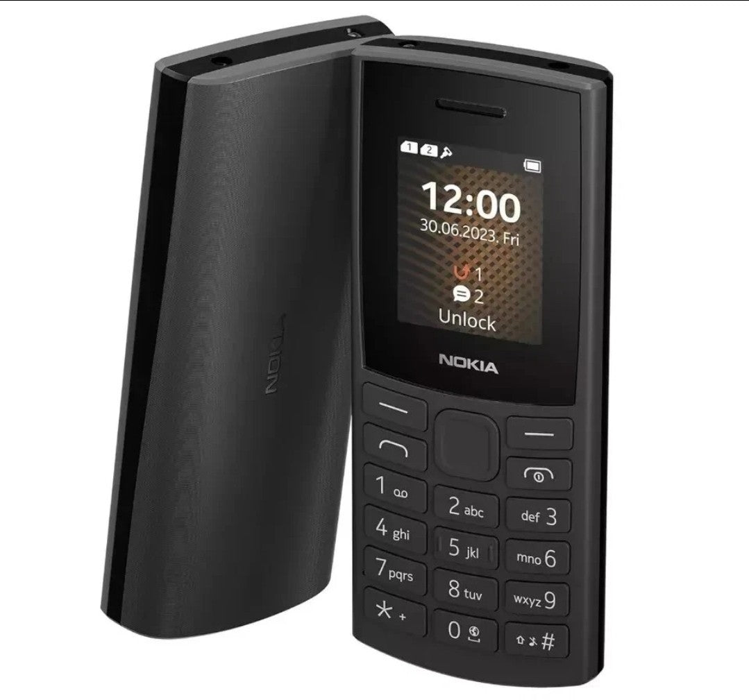 Genuine Nokia 105 Dual Sim Charcoal Unlocked 1.8” Simple Button Phone New Sealed