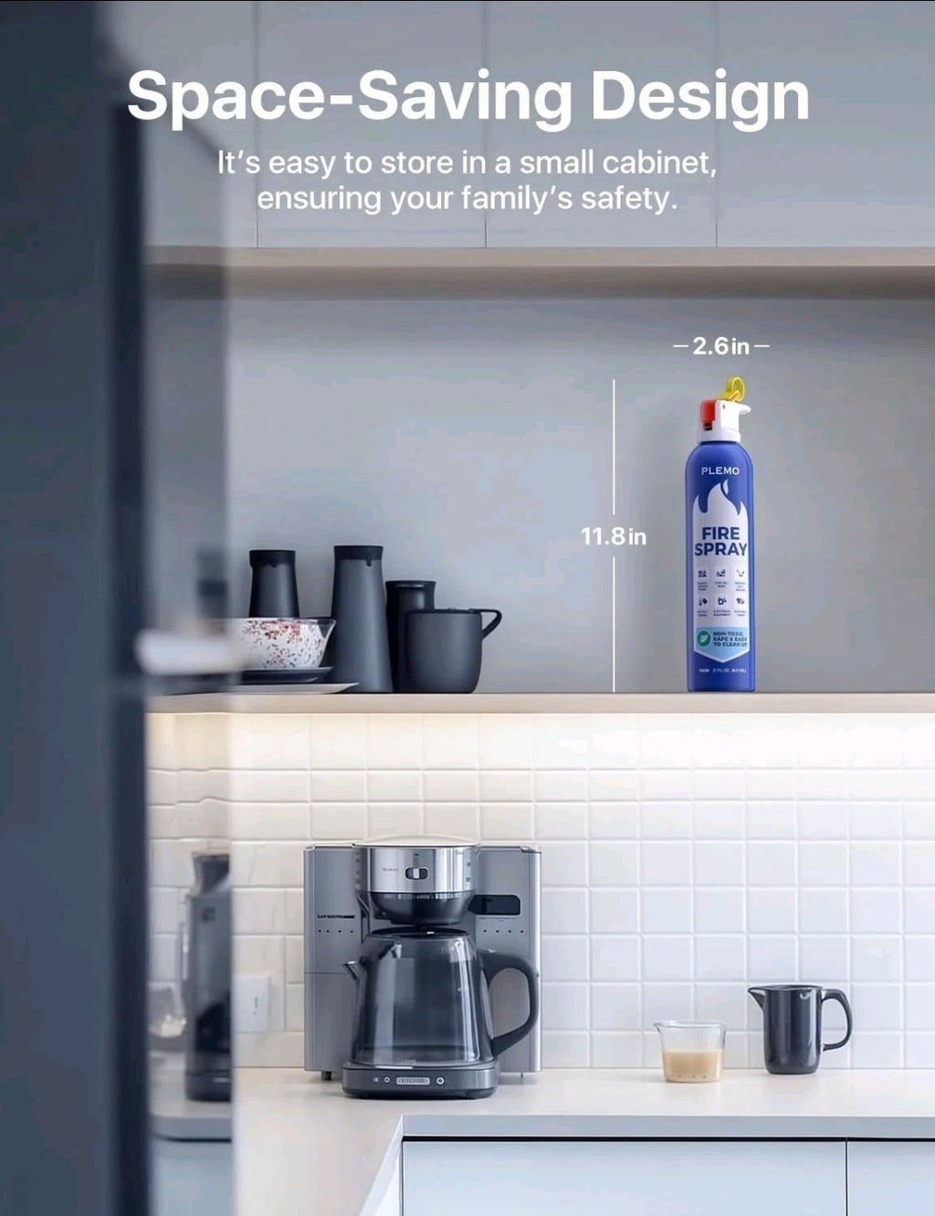 PLEMO F62N Car Fire Stop Extinguisher Spray for Car, Home, Kitchen,Caravan 620ml
